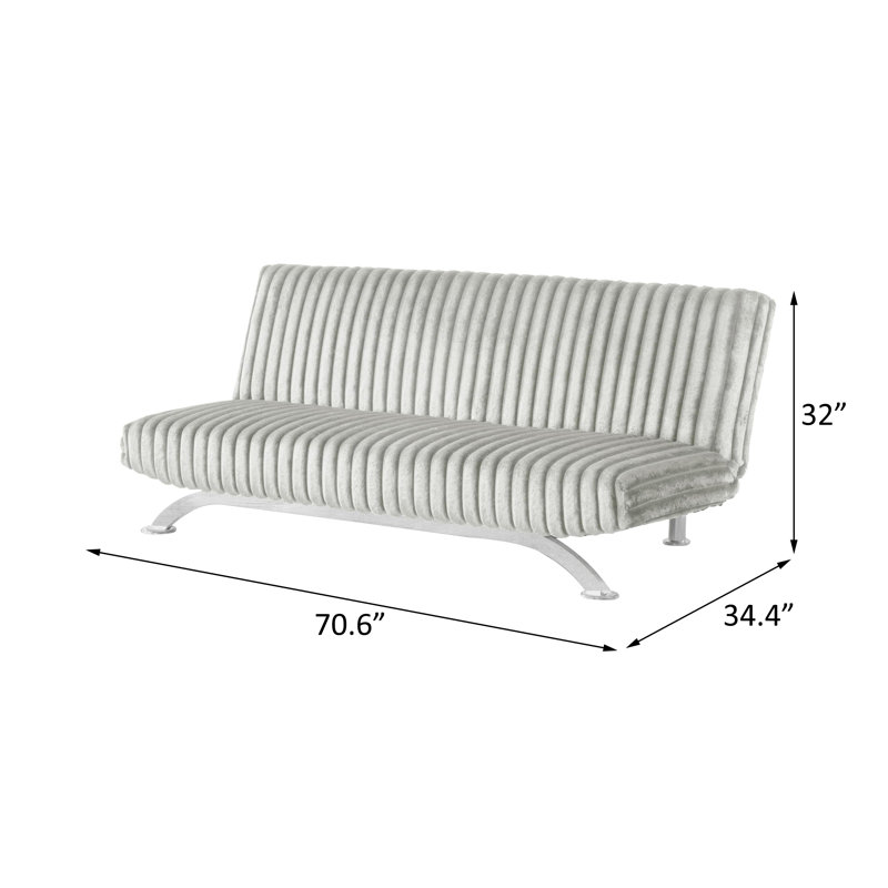 70.6'' W Upholstered Sofa Bed, Gray