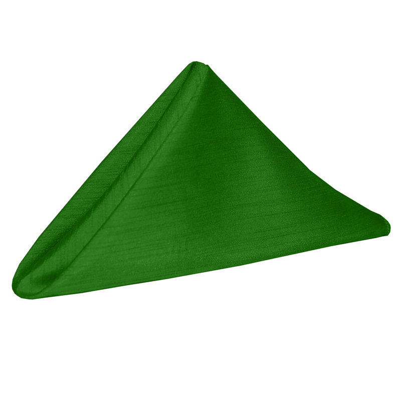 Yulia Silk Square Napkin, Kelly, 20" x 20"