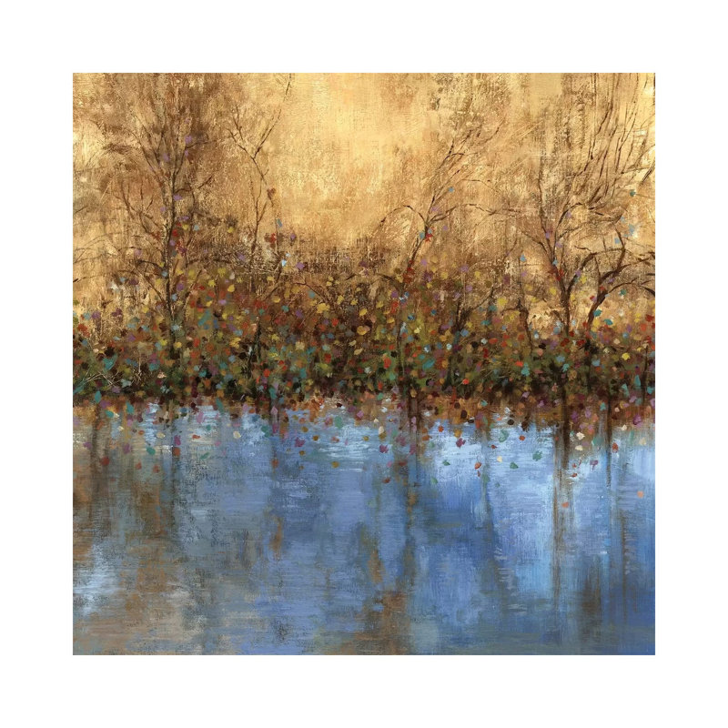 Indigo Landscape by PI Studio - Wrapped Canvas Painting, 66.04 cm H x 66.04 cm W x 1.91 cm D