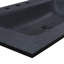 Plateau de meuble-lavabo simple 37 po en noir avec lavabo