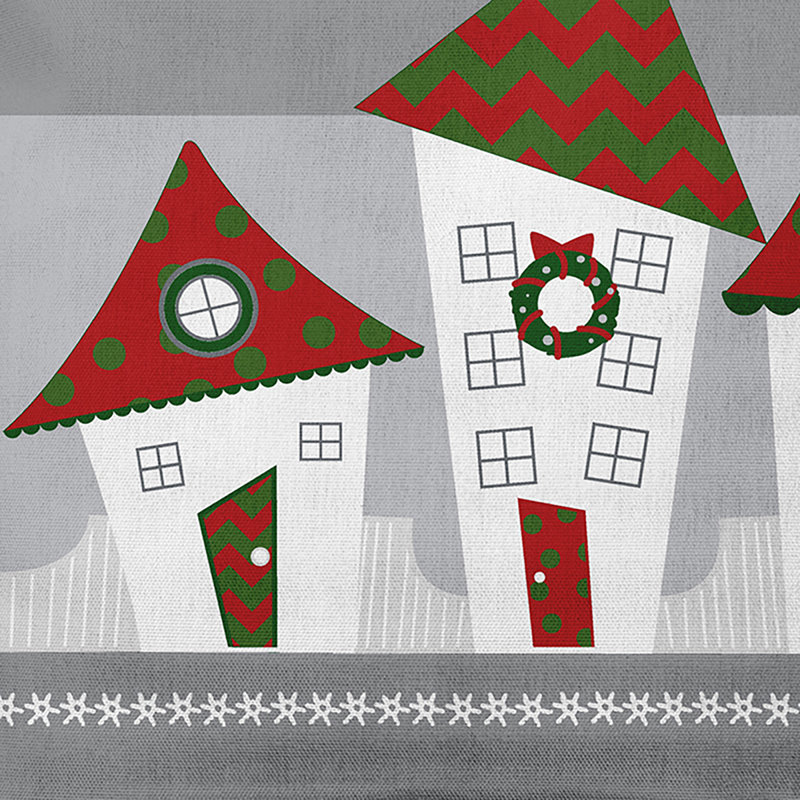 Coussin rectangulaire intérieur / extérieur Coastal Christmas, Gris