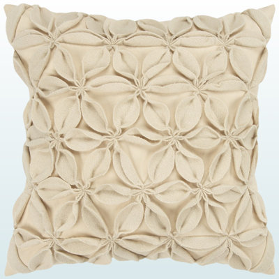 Throw Pillow in Orange Cotton by Trio Supply House
