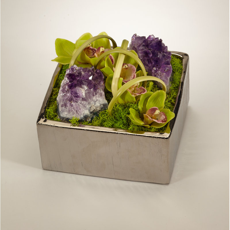 Orchids Floral Arrangement in Planter