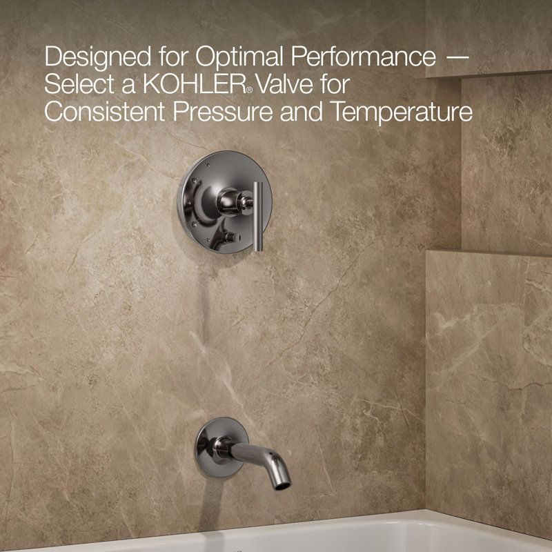 Purist® Pressure-Balancing Thermostatic Tub and Shower Faucet, Vibrant Titanium, Push Button, 2.5 GPM
