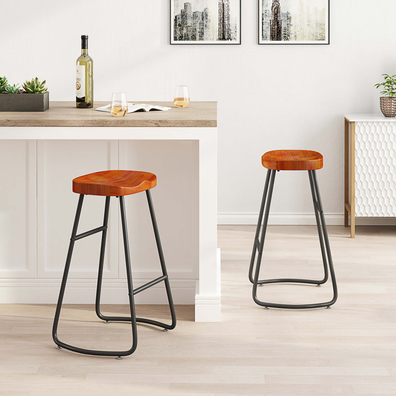 Tabouret 27,17 po Mykaela, Brun foncé