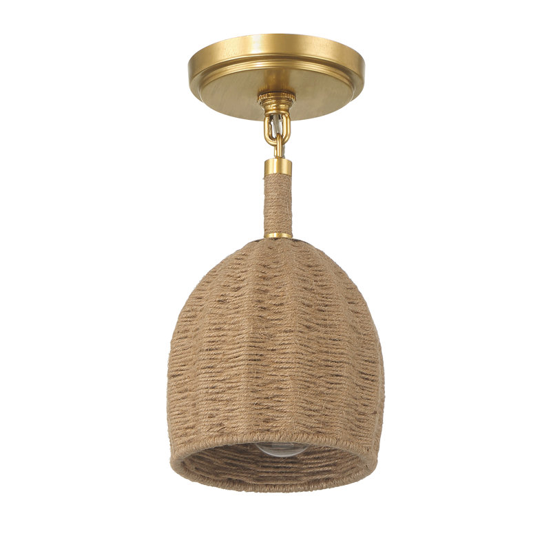 Camellon 1 Light Soft Gold Semi Flush