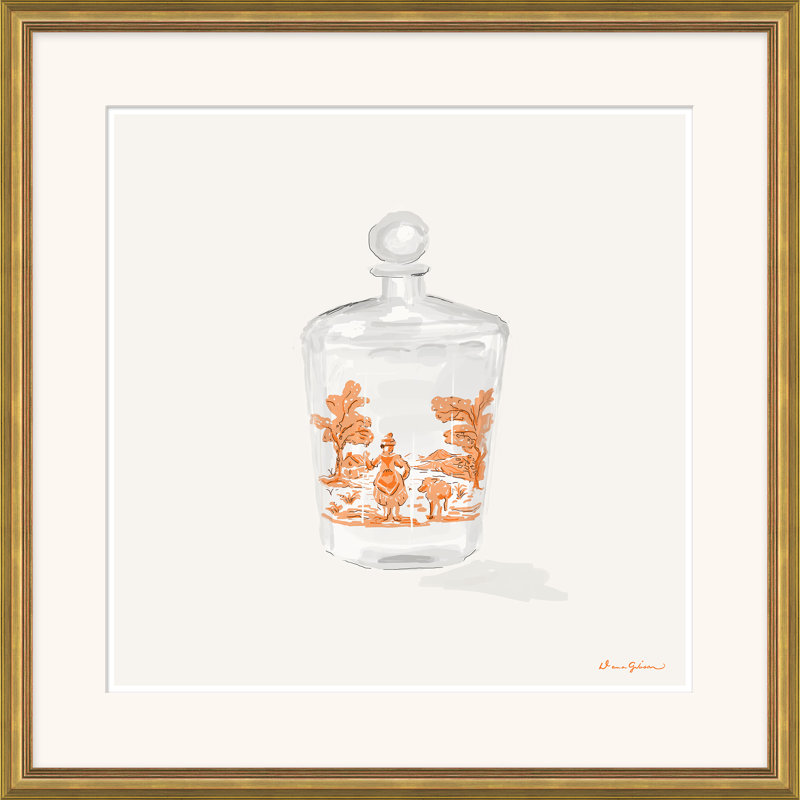 Pastoral Glass Print by Dana Gibson, Orange