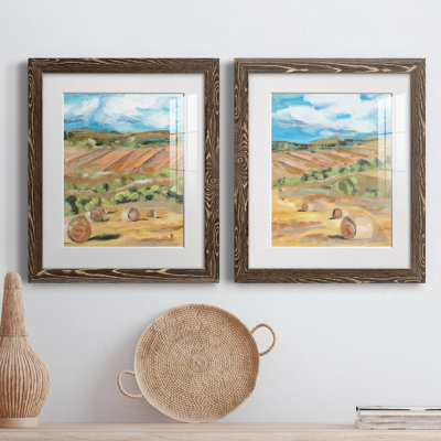 " Hay Bales I " 2 - Pieces Painting Print