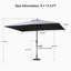 Parasol d'extérieur gris 105,5 po × 141,34 po -99525976