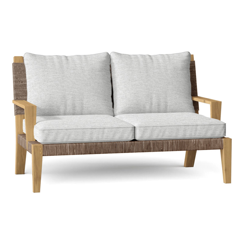 Hadley Outdoor 2 - Seat Loveseat, Linen Shale, Hadley Hemp