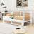 Wood Daybed with Trundle and Rattan Frame-1070943261-1070943262