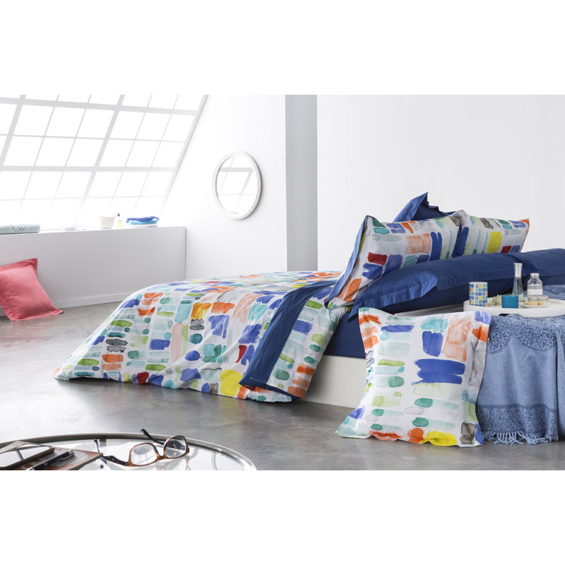 Lille Geometric Shapes Duvet Cover, Navy, Super King Duvet Cover
