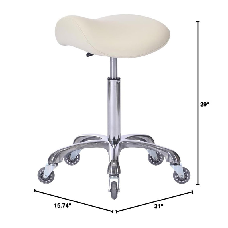 Tabouret professionnel à roulettes, Beige