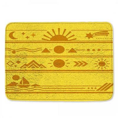 Tapis de bain géométrique Sun Moon