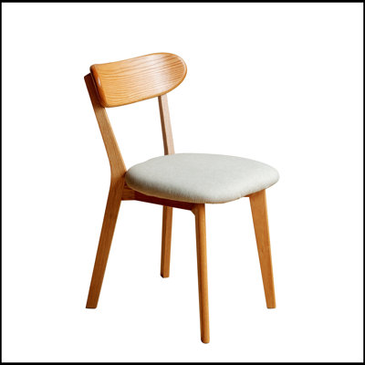 Chaise de salle à manger en bois de chêne naturel FAS fabriqué en Amérique du Nord, 100% solide et durable, design simple et élégant