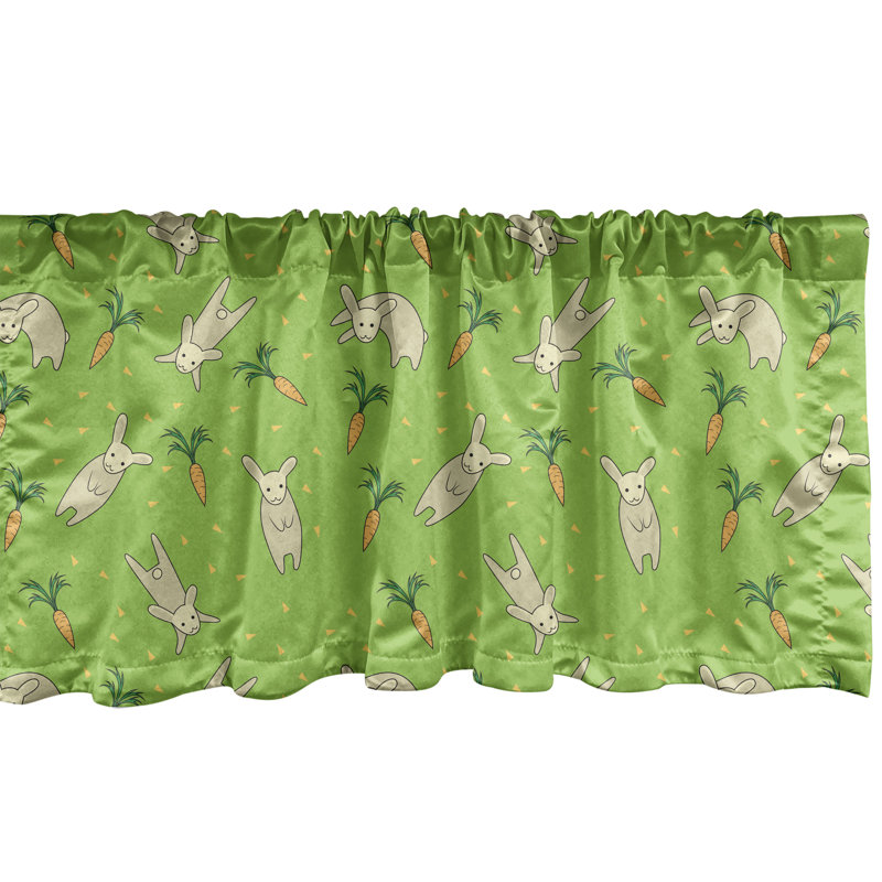 Ensemble de 2 cantonnières avec lapins Ambesonne 95529, L 54 po x L 12 po