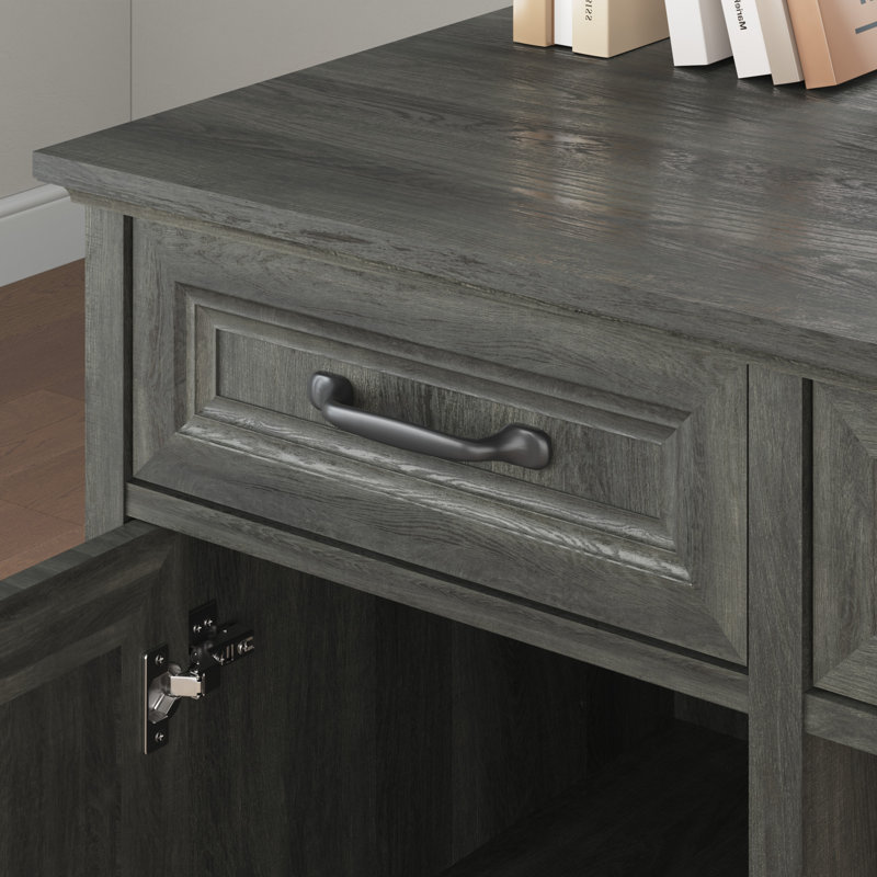 Ensemble de bureau, bureau d'écriture et classeur 2 pièces Hailiey, Gris