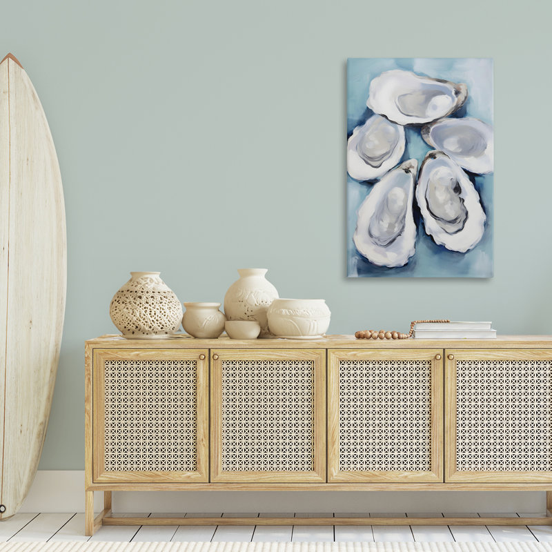 "Cinq coquilles d'huîtres" par Petal Prints Design, H 45 po x l 30 po