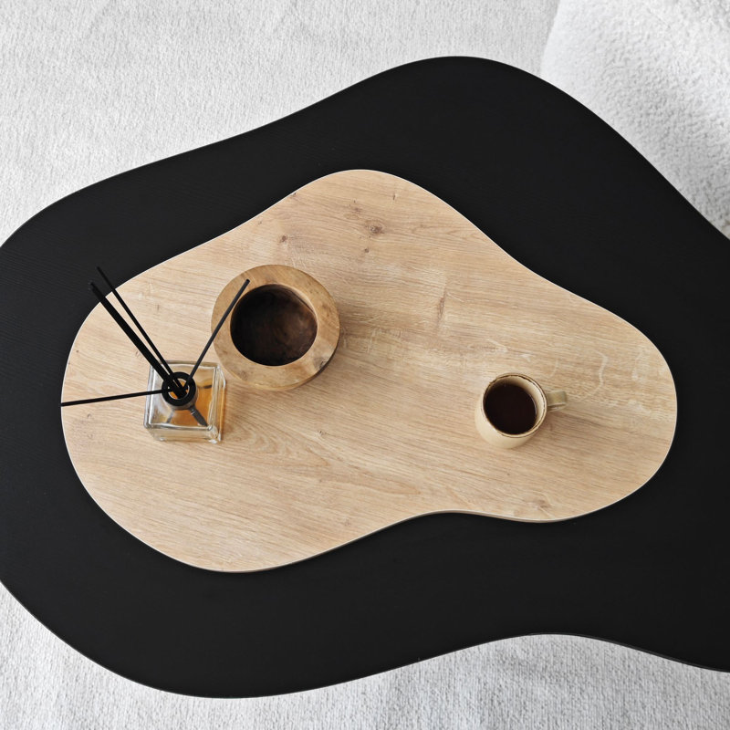 Table basse, Chêne saphir, Noir / chêne saphir