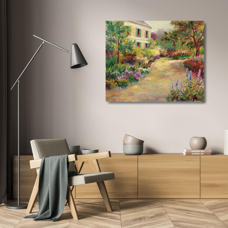 Alcott Hill® Bailey, Carol, art sur toile tendue sous le titre: Monets House BAI-104, H 20 po x l 23 po