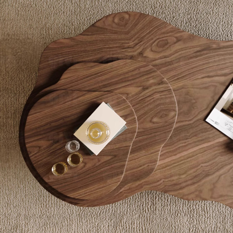 Walnut Cloud Minimalist Coffee Table