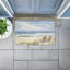 Tapis de porte d'extérieur Chair View on Serene Beach, par Kim Allen, 18 po x 30 po