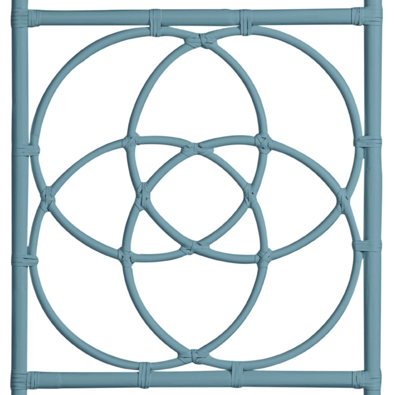 Emilia Open-Frame Headboard, Twin, Pool Blue