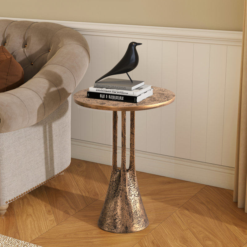 Round End Table, 22.05" H x 15.75" L x 15.75" W