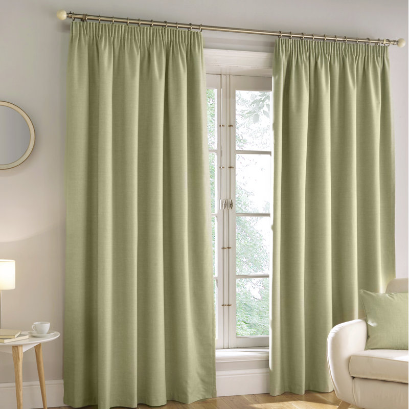 Landaff Blackout Curtain Pair, 117cm Width x 229cm Drop, Navy