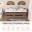 Meuble-lavabo flottant mural 84 po avec double vasque Melihcan
