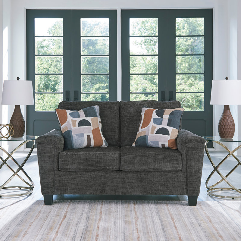 Causeuse Volkbert, Gris / Noir
