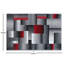 Tapis intérieur rouge et gris à motif géométrique de style moderne Abbie-May-1633706380