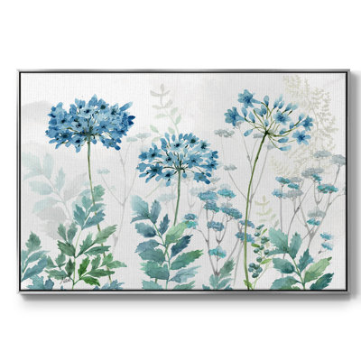 «Blue Mist Agapanthus», peinture sur toile encadrée