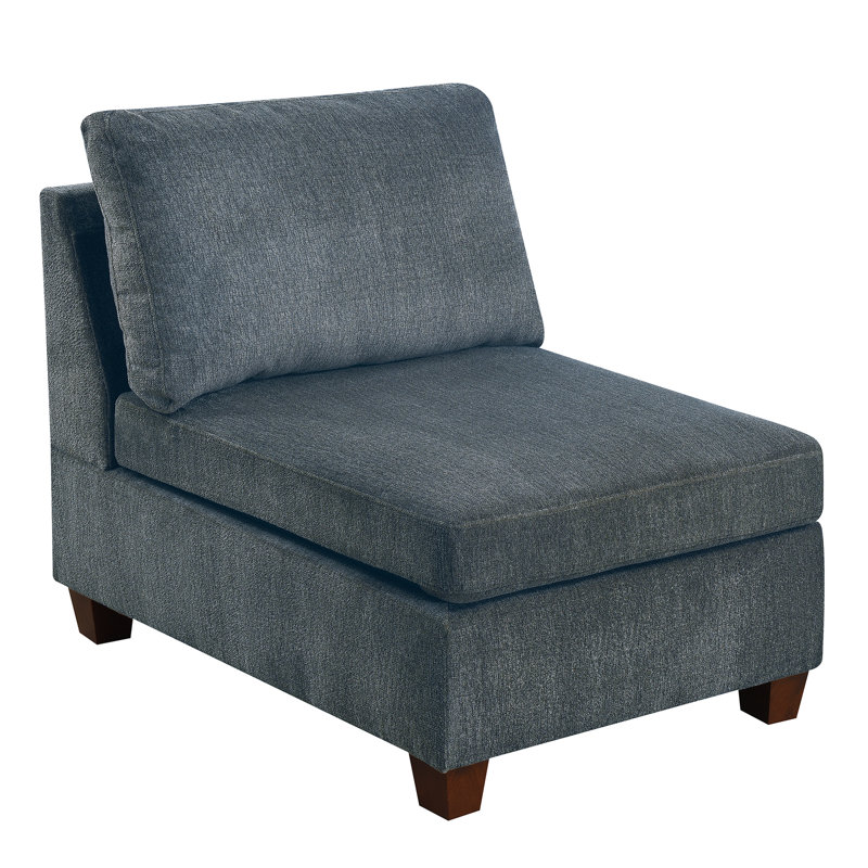 Gray Modular 6Pc Ensemble, Chenille Fabric Difference, Wood Frame In Hue, Mark,