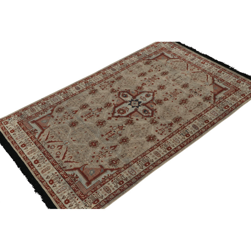 Burano Hand Knotted Wool Floral Area Rug, Rectangle 10' x 14'