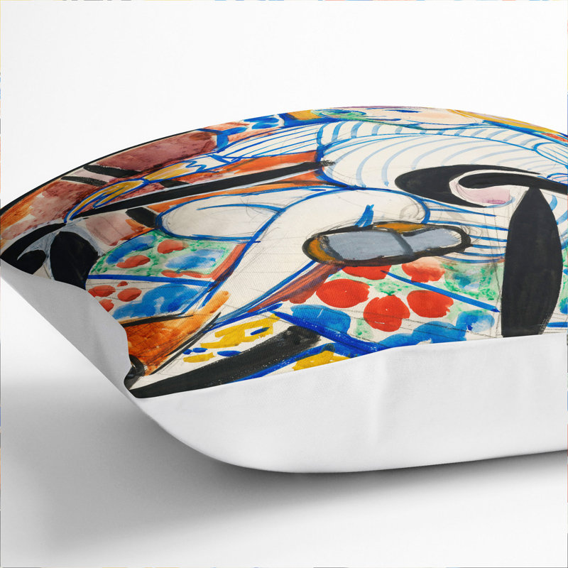 Square Cushion, 40cm H x 40cm W x 15cm D, White