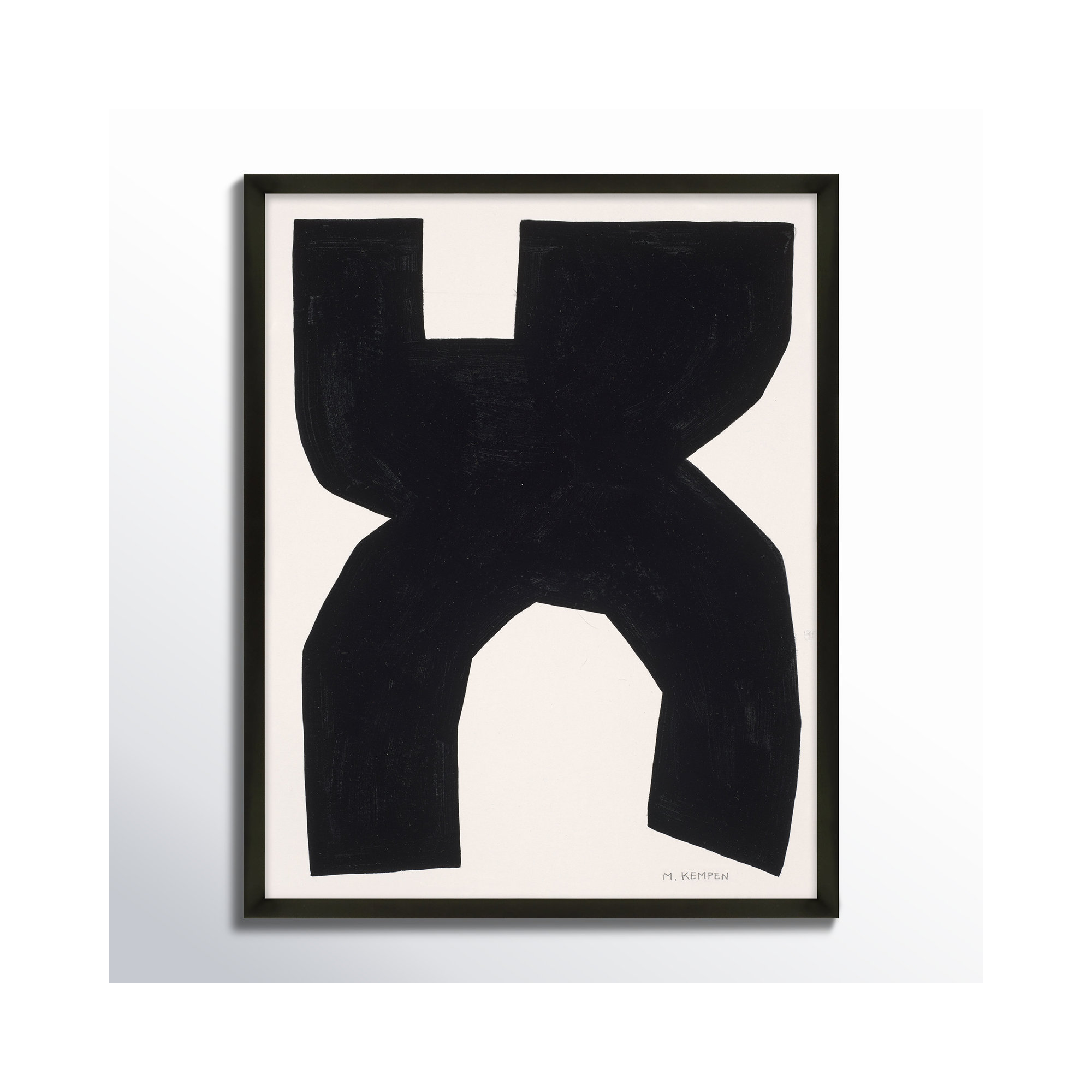 Module On White 1 by Michael Kempen, 20" H x 16" W x 1.25" D, Black