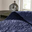 Couvre-lit réversible bleu marine, en coton matelassé classique, en coton prélavé et rembourré pour plus de douceur