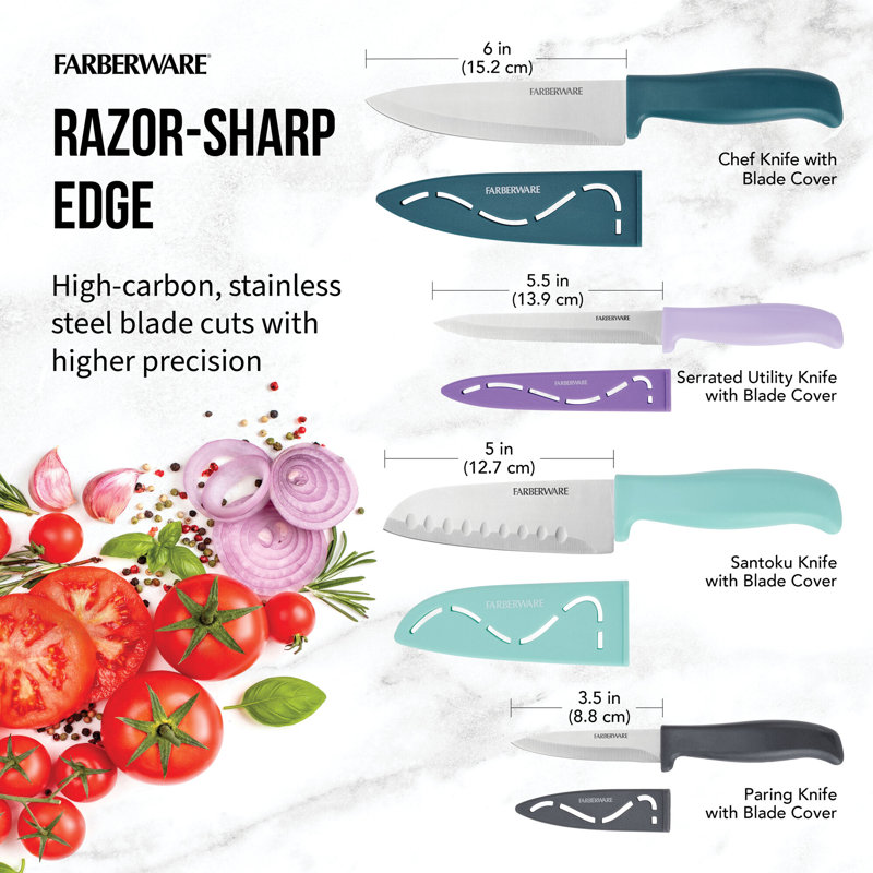 Farberware 4-Piece Chef Knife Set