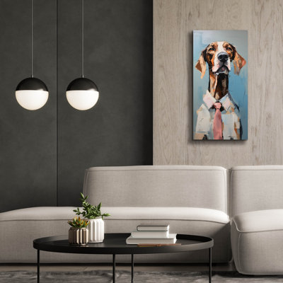«Hound Chemise et cravate 1» par Sean Parnell, art mural sur toile