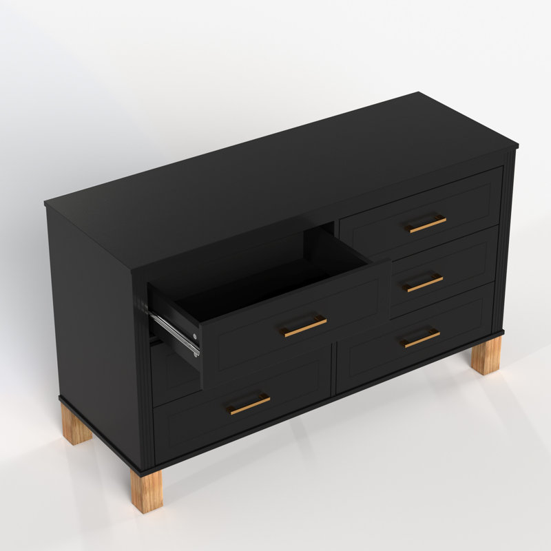 Commode double 6 tiroirs, Bois