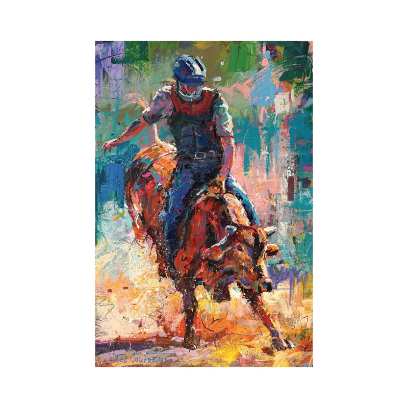 Eight Seconds 1 Piece Painting on Canvas, 66.04cm H x 45.72cm W x 1.9cm D, Wrapped Canvas