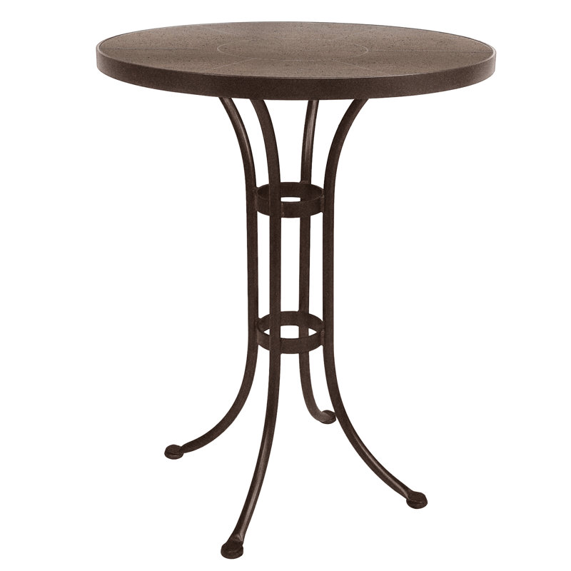 Outdoor Round Counter Table, Copper Creek, 30" W x 30" L x 38.5" H, Canyon Taupe