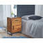 Adhvika 45 cm W Iron Bedside Table