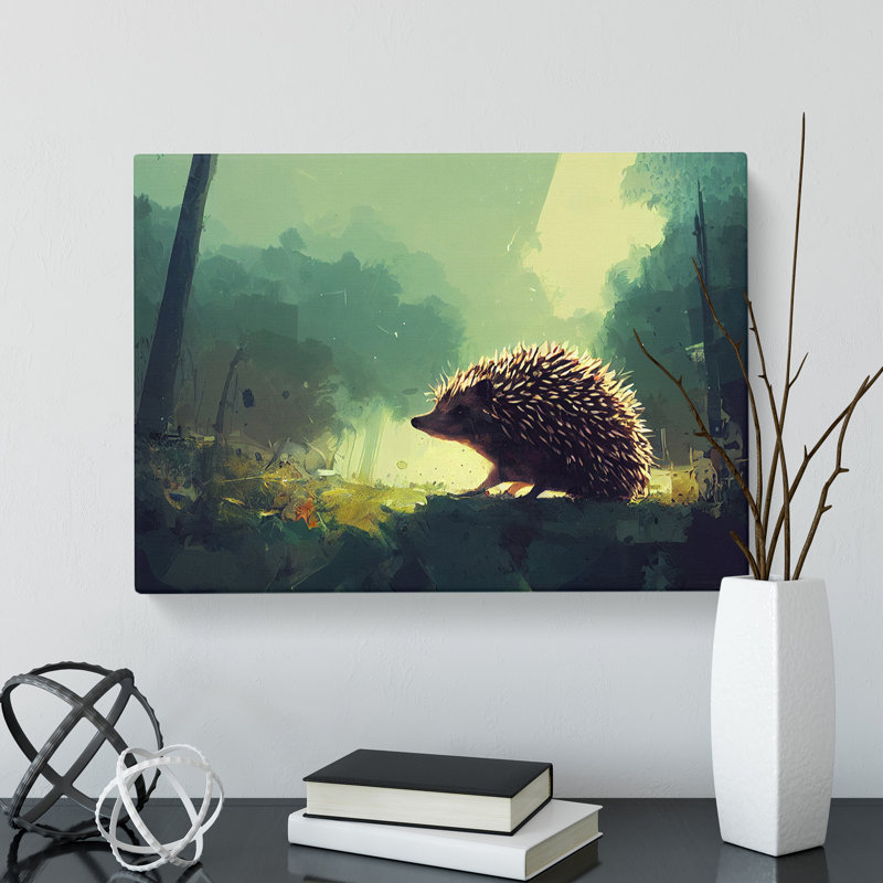 Hedgehog Art Painting Vol.2 - Wrapped Canvas, 50cm H x 76cm W x 3cm D