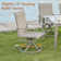 63" Outdoor Dining Set with Rectangular Dining Table and 6 PVC-coated polyester Swivel Dining Chairs