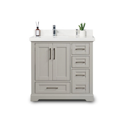 Meuble-lavabo simple l 36 po x P 22 po x H 36 po Eser