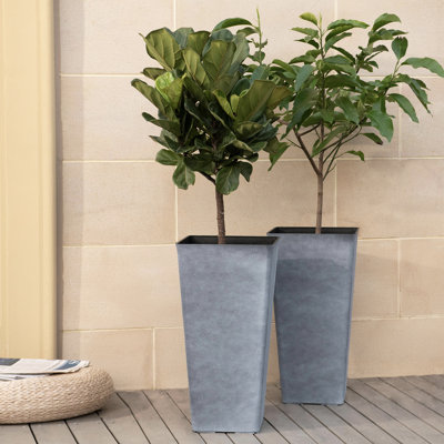 Amimma Self-Watering Rectangular Tall Planters