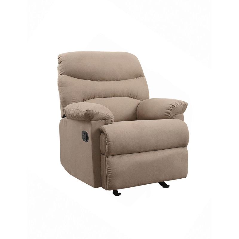 Fauteuil inclinable avec accoudoirs coussinés, Marron clair
