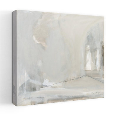 Gris délicat contemporain avec art abstrait brun